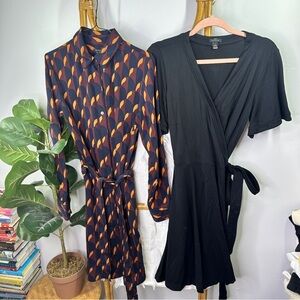 Ann Taylor Dress Bundle Black and Geometric Printed sz 12